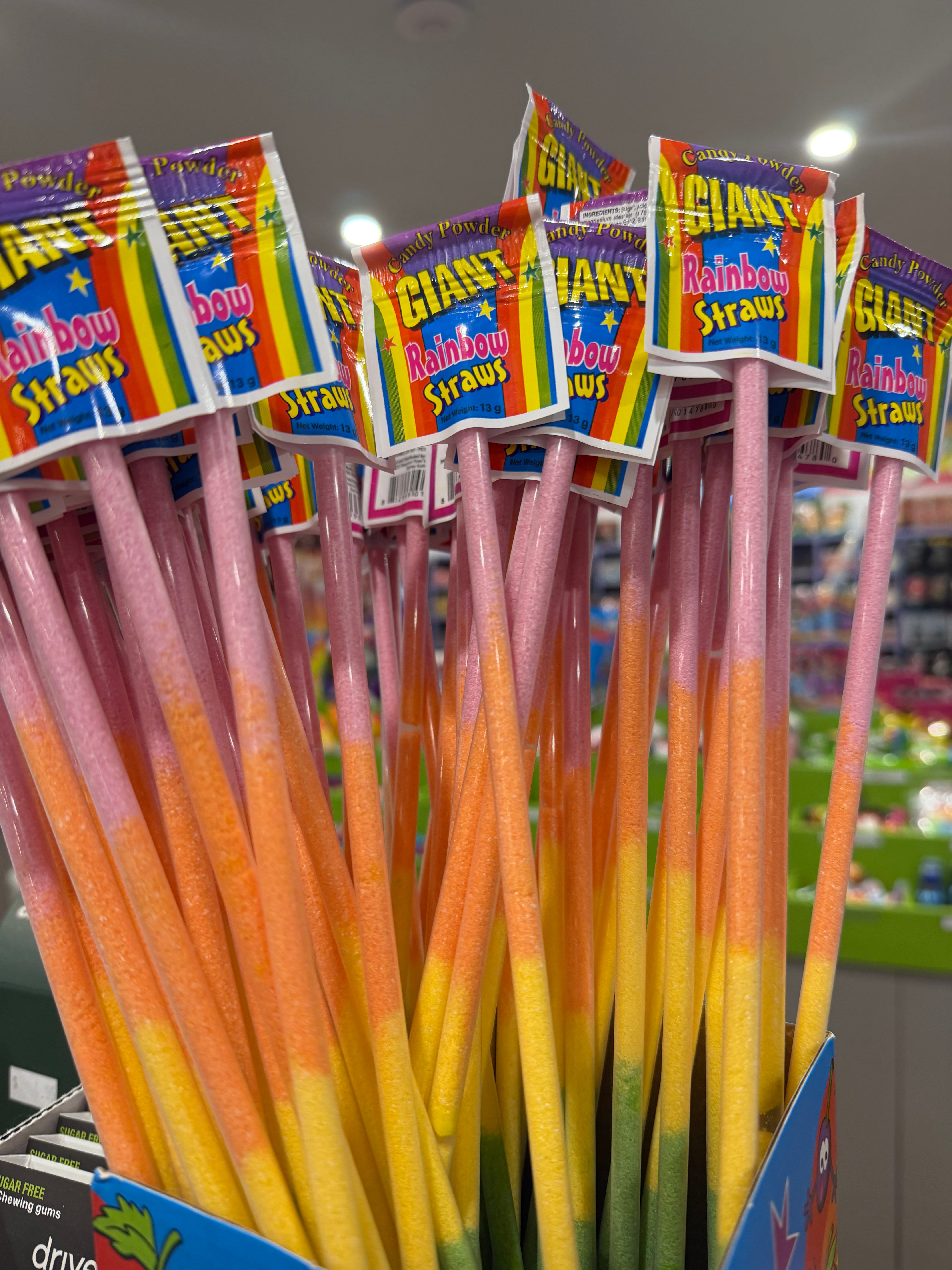 Giant Rainbow Straws 13g